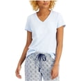 thumbnail image 3 of CHARTER CLUB Intimates Light Blue Solid Sleepwear Shirt Size: M, 3 of 3