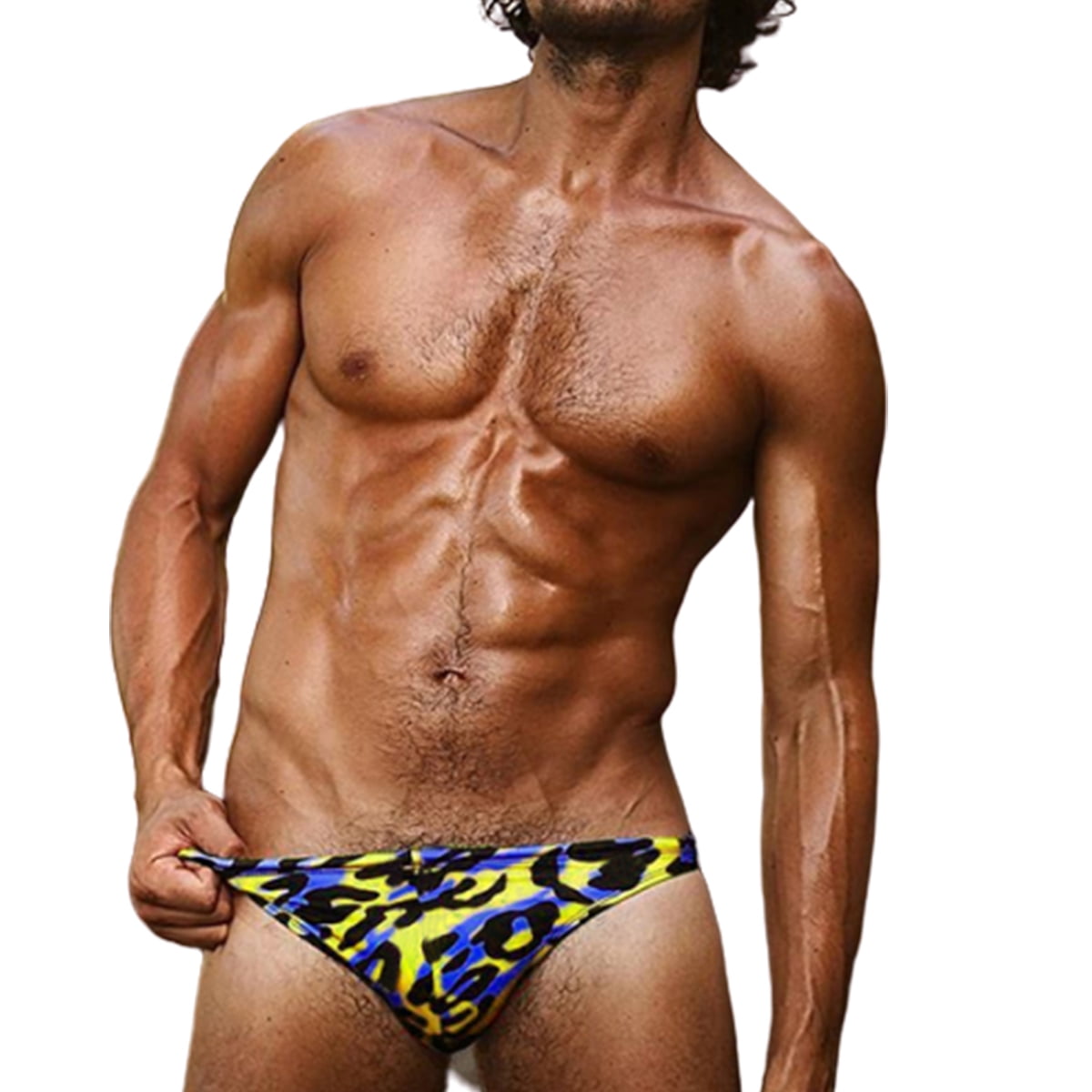 leopard mens swim briefs