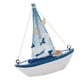 thumbnail image 3 of Barco de navegación de madera náutica Estilo Mediterráneo Retro Mini Barco De Vela Modelo Náutica # 6 # 6 Magideal Barco de navegación de madera náutica, 3 of 6
