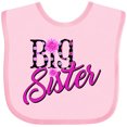 thumbnail image 3 of Inktastic Big Sister with Polka Dots Girls Baby Bib, 3 of 4