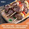 thumbnail image 2 of 100pcs 18" long Bamboo Skewers Sticks for Grilling BBQ Kabob Barbecue Marshmallow Roasting Stick Thick Natural Wooden Smore Sticks Craft (18 inch), 2 of 6