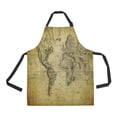 thumbnail image 1 of ABPHQTO Vintage mapa del mundo delantal hogar cocina delantal con bolsillos, 1 of 1