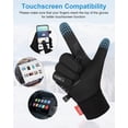 thumbnail image 2 of Gants Thermiques d'Hiver Hommes Femmes Écran Tactile Coupe-Vent Course Ski Conduite, 2 of 7