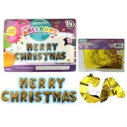 FamilyMaid 30111 14 in. Merry Christmas Letter Balloons with String