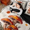 thumbnail image 4 of Homewish Botanical Plants Mushroom 7 Pieces Bedding Comforter Set For Boys Girls,Geometric Plaid Full Bedding Set Lightweight,Autumn Fall Harvest Fitted Sheet Flat Sheet,Luxury Bedroom Decor, 4 of 8