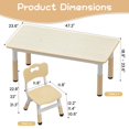 thumbnail image 4 of Cherish Adjustable Kids Table and Chair Set – Graffiti Tabletop, 4 Chairs, 12 Watercolor Pens, Multi-Use Play Furniture for Drawing, Reading, Activities, 4 of 8