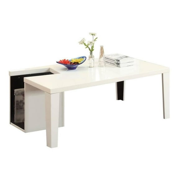 Bowery Hill Contemporary Coffee Table in White