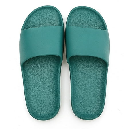 

MIZOK Slippers for Women Men Comfort Slide Sandals EVA Flip Flops Waterproof Non-slip Slippers Green10-10.5