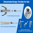 thumbnail image 2 of Narrow Needle Nozzle Grease Adapter with Hardened Steel Tip, Needle Nose Grease Dispenser with 1/8 Inch NPT Thread, 2 of 6