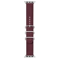 thumbnail image 5 of WFEAGL Apple Watch Band Genuine Leather iWatch Replacement Strap 42mm 44mm Wine Red/Silver, 5 of 8