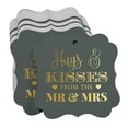 thumbnail image 3 of Inkdotpot Hugs & Kisses From The Wedding Bottle Tag Real Gold Foil Favor Bracket Shape Hang Tags Pack Of 100, 3 of 7