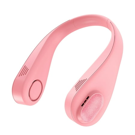 

Bladeless Neck Hanging Fan Hands-free Wearable Portable 3 Speeds 1800MAH Long Endurance Quiet Operation for Outdoor Travel Work Pink