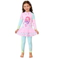 thumbnail image 4 of BOOMNY Toddler Girls 2 Peice Swimsuits Long Sleeve Bathing Suit for Kids Cartoon Graphic Lightweight Summer Vacation Beach Swimwear, 4 of 4