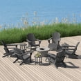 thumbnail image 3 of WestinTrends Dylan 12 Piece Outdoor Adirondack Chair With Ottoman And Side Table, Gray, 3 of 16