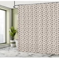 thumbnail image 4 of Ambesonne Floral Shower Curtain, Watercolor Sketchy Flowers, 69"Wx75"L, Dark Tan and Pale Grey, 4 of 4