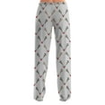 thumbnail image 3 of Adult Fashionable Loose Christmas Printed Casual Pants, Loungewear Sleep Pants with Drawstring Elastic Waist for Home and Comfortable Wear,White,S, 3 of 5