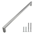 thumbnail image 2 of Modket M1603 Modern Euro Square Cabinet Handle 304 Stainless Steel — 11-3/4" Overall Length, 11-3/8" (288mm) Hole Centers, Brushed Nickel— 1-Pack, 2 of 7