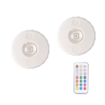 thumbnail image 1 of Puck Lights LED RGB Dimmable Under Cabinet Lighting with Remote Wireless Hill Sensing Spotlight for Wine Cabinet 2PCS, 1 of 8