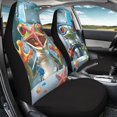 thumbnail image 4 of POLERO Frog Diving Front Seat Cover for Most Cars, Set of 2 Interior Decor Accessory Front Car Seat Cover Protector Cushion Washable Stretch Vehicle Seat Covers, 4 of 13