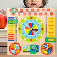 thumbnail image 6 of Montessori Clock Toys Telling Time Preschool Learning Toy for Children Birthday Calendar Clock, 6 of 6