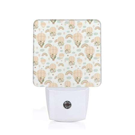 

Sigee Air Balloon and Flower for Night Lights Plug into Wall Dusk to Dawn Sensor Warm White Led Night Light 0.5W for Kid Hallway
