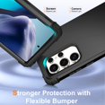 thumbnail image 4 of Dteck Case with Tempered Glass Screen Protector for Samsung Galaxy S25 Ultra ,Shockproof 3 Layer Heavy Duty Soft Silicone Rubber Bumper+Hard Plastic Hybrid Protective Cover,Black, 4 of 6