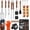 Brown1, variant on 23pcs Heavy Duty Grilling Gifts for Men Dad Fathers Day, Extra Thick BBQ Accessories Tools Set, Stainless Steel Grill Utensils Kit with Meat Claws,Canvas Bag for Outdoor Camping Silver