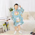 thumbnail image 6 of Wearable Blanket with Sleeves and Pocket Oversized Hooded Sweatshirt 3-14 YR Cute Summer Animals Pattern S, 6 of 7