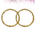 thumbnail image 3 of Raindrops DIY Bamboo Round Handles Beige Plastic 2pcs EcoFriendly Stylish Half Round Bag Accessories for Handbags 15cm, 3 of 8