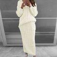 thumbnail image 2 of JHLZHS Robes de Bal Ensemble de Chandail en Tricot Torsadé pour Femmes en Tissu Papillon Chaud et Confortable pour Automne et Hiver Robe d'Invité de Mariage Commode Noire, 2 of 5