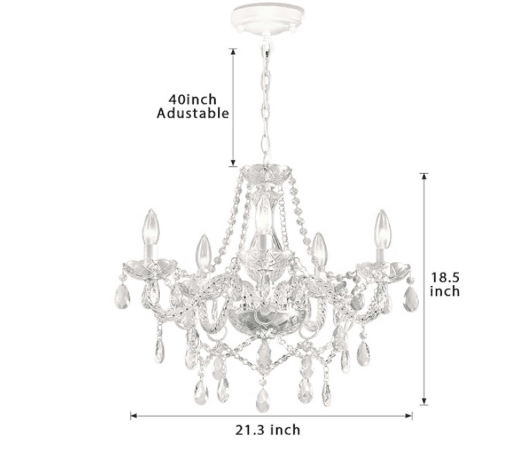 AOLALA 5-Light Modern Painting Corded Electric Kitchen Island Chandeliers