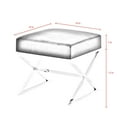 thumbnail image 6 of Inspired Home Nicole Faux Fur and Metal Ottoman, 6 of 9