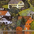 thumbnail image 2 of Klimt, Gustav 12x12 White Modern Wood Framed Museum Art Print Titled - Houses In Unterach On Lake Atter 1916, 2 of 4