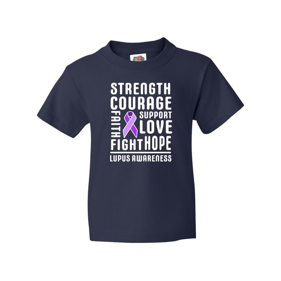 Inktastic Lupus Awareness Strength Support Courage Youth T-Shirt