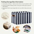 thumbnail image 5 of 2 Pack Storage Bins with Handle Fabric Organizer Basket Foldable Box Navy Blue and White Striped 14.2x10.2x8.3, 5 of 8