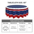 thumbnail image 4 of Giyblacko 4th Of July Tablecloth Round 60 Inch Patriotic Memorial Independence Day Table Cloth American Flag Blue Tablecloths Polyester Fabric Farmhouse Rustic Table Cover, 4 of 7