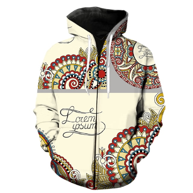 Sudadera con capucha y cremallera estilo nacional retro para hombre, con estampado 3D de hip hop, informal, de manga larga, estilo Harajuku, de gran tamaño, gran oferta 2024