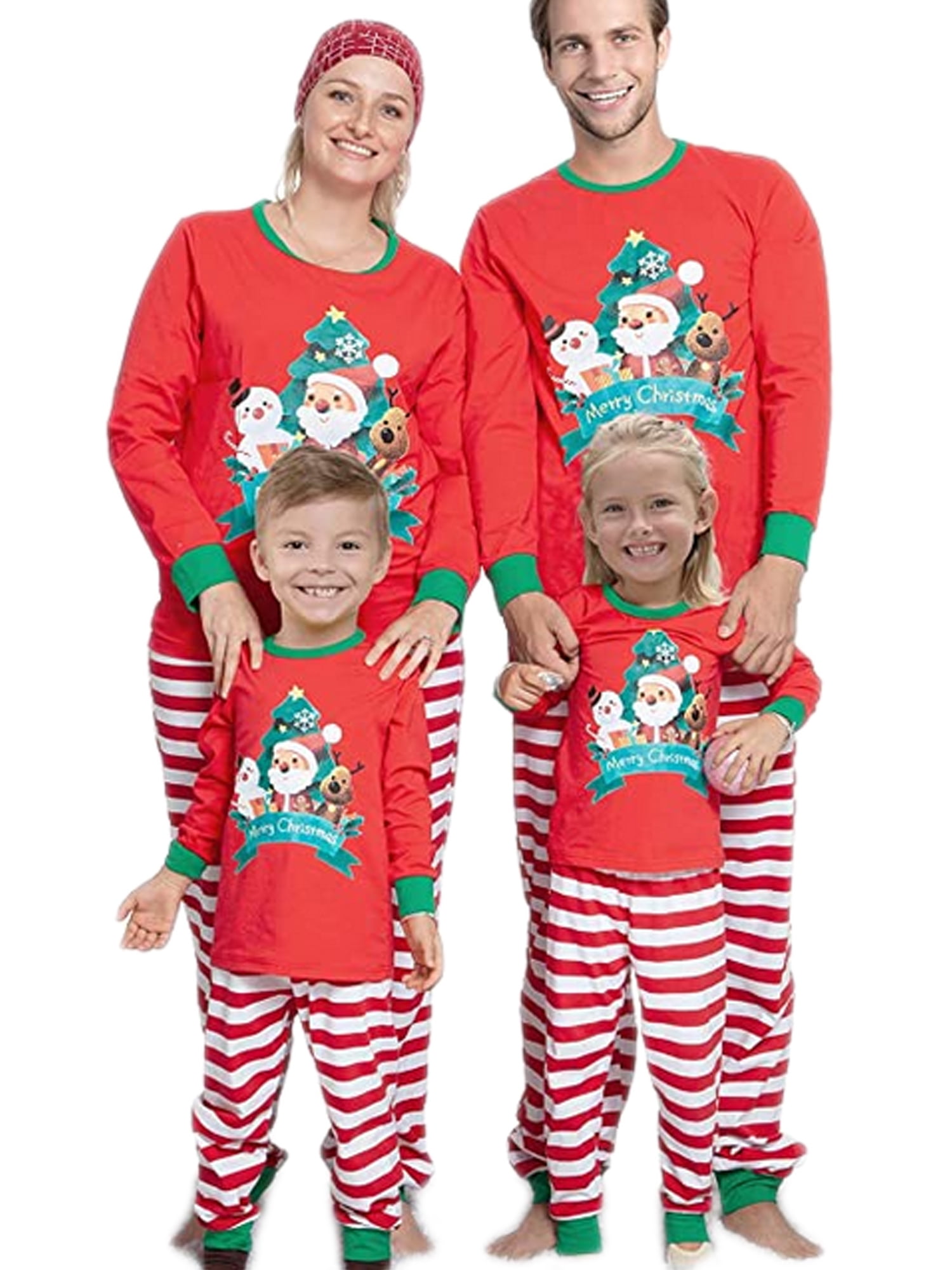 Family Matching Christmas Pajamas Set Men Women Kid Baby Elf Sleepwear Nightwear