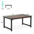 thumbnail image 3 of Resenkos Study Writing Desk, Computer Desk,Simple Conference Table, Rectangular Meeting Table Computer Desk,Brown, 3 of 4