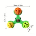 thumbnail image 2 of Parrot Toy Spinning Windmill with Bell Ball Bird Cage Accessories for Budgies Cockatiels, Interactive Easter Gifts for Pet Birds, Colorful Foraging Toy , Yellow, 2 of 5