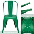 thumbnail image 5 of Vineego Metal Dining Indoor-Outdoor Use Waterproof Folding & Stacking Chairs, Green (+ Set of 4), 5 of 7