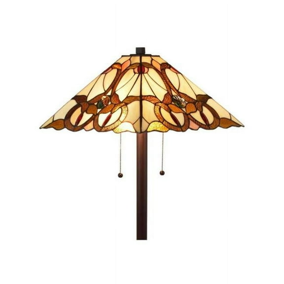 Amora Lighting Tiffany Style Mission Floor Lamp