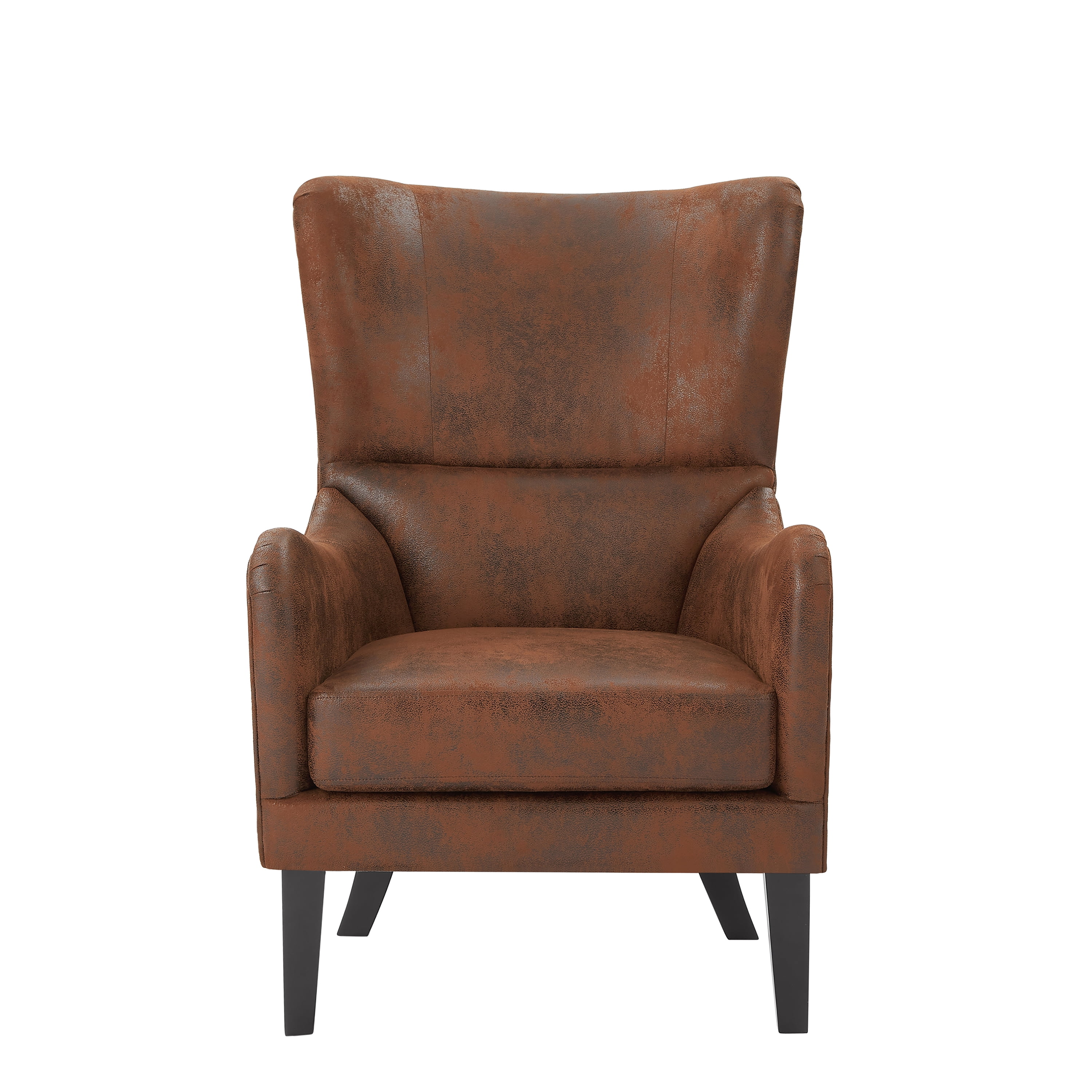 Noble House HI-BACK Studded Arm Chair for Living Room Study Bedroom,Classic Design,Brown