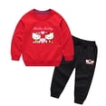 thumbnail image 2 of Hello kitty-ropa para niños y niñas, suéter con estampado de dibujos animados y cuello redondo, conjunto de pantalones largos de manga larga, primavera y otoño, 2/ud., 2 of 5
