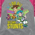 thumbnail image 3 of Toy Story 4 - I Do My Own Stunts Woody And Buzz - Toddler & Youth Girls Raglan Graphic T-Shirt, 3 of 5