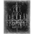 thumbnail image 2 of Harper, Ethan 20x24 White Modern Wood Framed Museum Art Print Titled - Chalkboard Chandelier Sketch II, 2 of 4