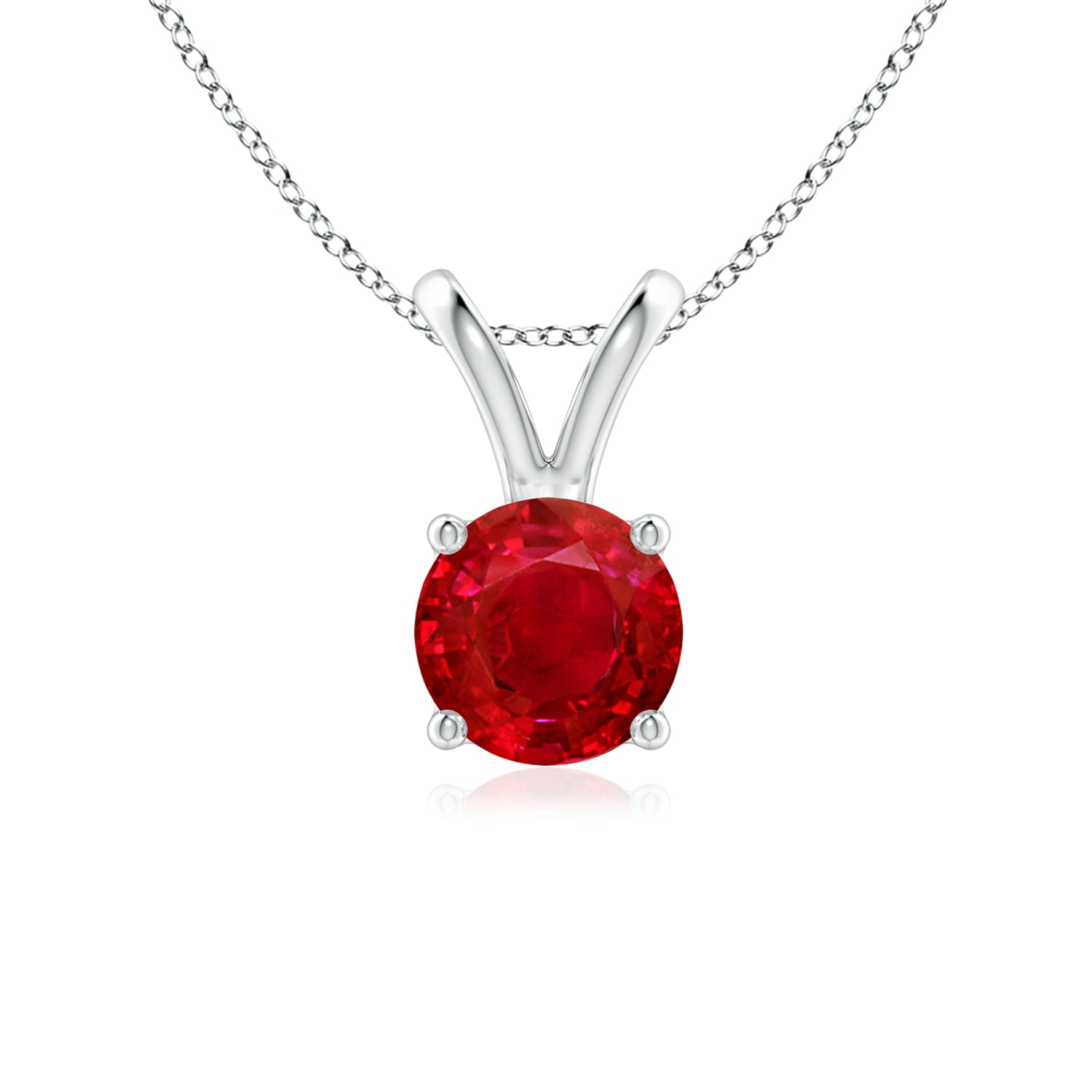 Yellow Gold Plated Round & Oval Shape Ruby & AAA CZ Pendant for Women Thanksgiving Day Yellow Gold Plated Round & Oval Shape Ruby & AAA CZ Pendant for Women Thanksgiving Day