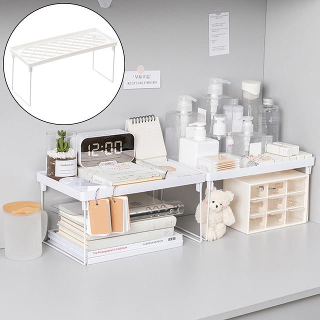 Organizador de escritorio para baño, estante de almacenamiento para cocina, libro estante para ropa, armario multifunción, divisor, ahorro de espaci S Macarena Organizador de rejillas de cocina