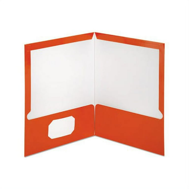 Two-Pocket Laminated Paper Folder, 100-Sheet Capacity, 11 x 8.5, Metallic Copper, 25/Box Two-Pocket Laminated Paper Folder, 100-Sheet Capacity, 11 x 8.5, Metallic Copper, 25/Box