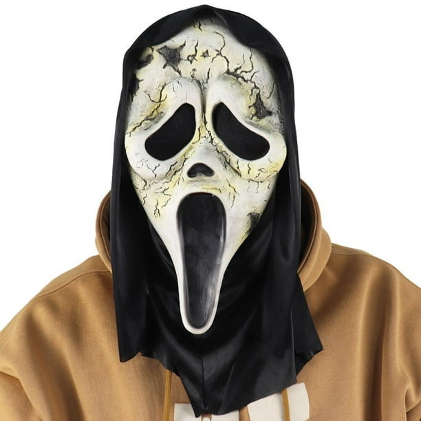 Máscara terrorífica de terror para adultos, accesorios de disfraz, fantasma, cara, grito, película, asesino de Halloween, accesorios, nuevo Fivean unisex